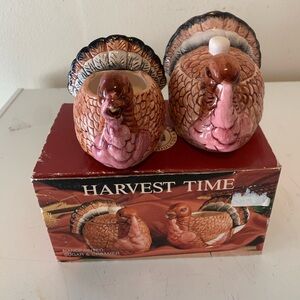 Harvest Time Hand Painted Turkey Sugar/Creamer